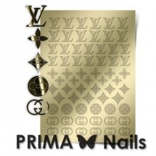 PrimaNails, Металлизированные наклейки для дизайна FSH-002, Золото