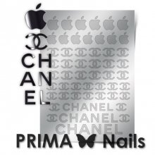 PrimaNails, Металлизированные наклейки для дизайна FSH-001, Серебро