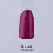 Grattol, Гель-лак Glossy Crimson №86 (9 мл.)