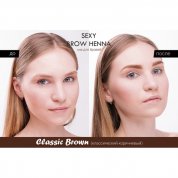 Sexylashes, SEXY Brow Henna - Набор для домашнего использования (5 капсул, классический коричневый цвет)