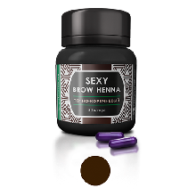 Sexylashes, SEXY Brow Henna - Хна для бровей в капсулах (темно-коричневая, 30 капсул)