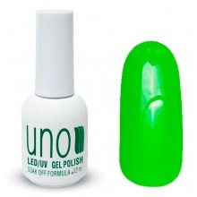 Uno, Гель-лак Green Neon - Зеленый неоновый №054 (12 мл.)