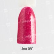 Uno, Гель-лак Raspberry Firework - Малиновый фейерверк №091 (12 мл.)