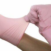 Benovy, Перчатки нитриловые текстурированные на пальцах розовые MYS (S, 100 шт)