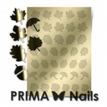 PrimaNails, Металлизированные наклейки для дизайна FL-06, Золото