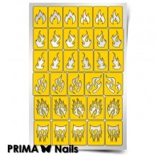 PrimaNails, Трафарет для дизайна ногтей - Пламя