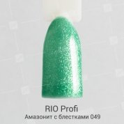 RIO Profi, Гель-лак каучуковый - Амазонит с блестками №49 (7 мл.)