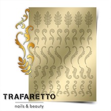 TRAFARETTO, Металлизированные наклейки №FL-03 (Золото)