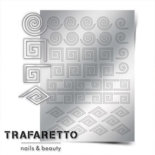 TRAFARETTO, Металлизированные наклейки №GM-01 (Серебро)