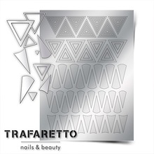 TRAFARETTO, Металлизированные наклейки №GM-04 (Серебро)