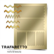 TRAFARETTO, Металлизированные наклейки №GM-06 (Золото)