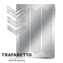 TRAFARETTO, Металлизированные наклейки №GM-07 (Серебро)
