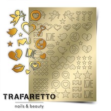 TRAFARETTO, Металлизированные наклейки №LV-01 (Золото)