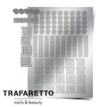 TRAFARETTO, Металлизированные наклейки №OR-04 (Серебро)