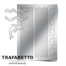 TRAFARETTO, Металлизированные наклейки №Sea-02 (Серебро)