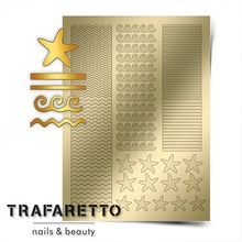 TRAFARETTO, Металлизированные наклейки №Sea-03 (Золото)