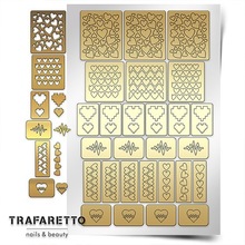 TRAFARETTO, Трафарет для дизайна ногтей - Сердца