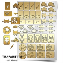 TRAFARETTO, Трафарет для дизайна ногтей - Супергерои