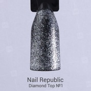 Nail Republic, Diamond Top - Топ для гель-лака с шиммером без липкого слоя №1 (10 мл.)