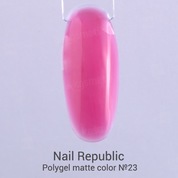 Nail Republic, Polygel - Полигель для моделирования ногтей №23 (матовый бледно-розовый, 7 гр.)