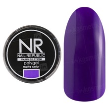 Nail Republic, Polygel - Полигель для моделирования ногтей №24 (матовый фиолетовый, 7 гр.)