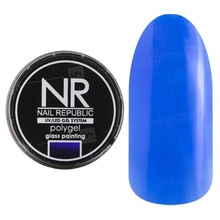 Nail Republic, Polygel - Полигель для моделирования ногтей №41 (витражный синий, 7 гр.)