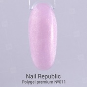 Nail Republic, PolyGel Premium - Полигель для моделирования ногтей №11 (розовый с шиммером, 30 г.)