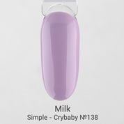 Milk, Гель-лак Simple - Crybaby №138 (9 мл)