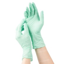 mediOk, Перчатки нитриловые неопудренные, Цвет зеленый, Размер XS, 100 шт./уп