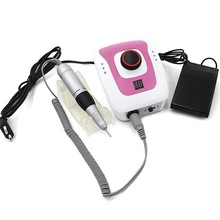 JessNail, DM206 Аппарат для маникюра и педикюра, 35000 об., 30 Вт, Бело-розовый, с педалью