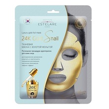 Estelare, 24К Gold Snail - Тканевая маска с золотой фольгой (25 г.)