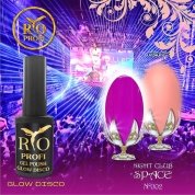 Rio Profi, Люминесцентный гель-лак - Glow Disco №02 (7мл.)