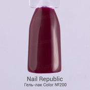 Nail Republic, Гель-лак - Красно-коричневый №200 (10 мл.)