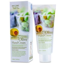 3W CLINIC, Moisturizing Olive Hand Cream - Увлажняющий крем для рук с экстрактом оливы (100 мл.)