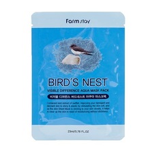 FarmStay, Visible Difference Bird's Nest Aqua Mask Pack - Тканевая маска для лица с экстрактом ласточкиного гнезда