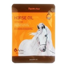 FarmStay, Visible Difference Horse Oil Mask Sheet - Питательная тканевая маска для лица с лошадиным жиром