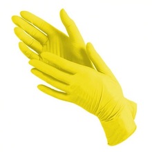 Benovy, Перчатки нитриловые текстурированные на пальцах желтые (L, 100 шт./50 пар)