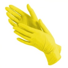 Benovy, Перчатки нитриловые текстурированные на пальцах желтые (M, 100 шт./50 пар)