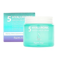 FarmStay, Hyaluronic 5 Water Drop Cream - Крем для лица суперувлажняющий с гиалуроновым комплексом (80 мл.)