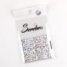 Serebro, Фольга фирменная для дизайна ногтей №72 - Серебряные кубики (50 см.)