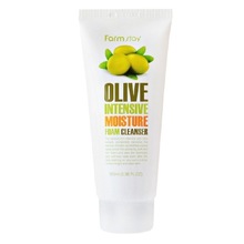FarmStay, Olive Intensive Moisture Foam Cleanser - Увлажняющая пенка для умывания с экстрактом оливы (100 мл.)