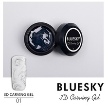 Bluesky, 3D Carving gel - Гель-паста с липким слоем №01 Прозрачная (8 мл.)
