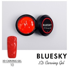 Bluesky, 3D Carving gel - Гель-паста с липким слоем №10 Красная (8 мл.)