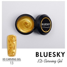 Bluesky, 3D Carving gel - Гель-паста с липким слоем №13 Золото (8 мл.)