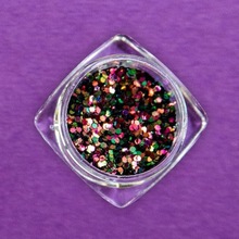 Serebro, Дизайн для ногтей Соты (розово-зеленый, 1 мм.)