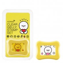 Konad, Штамп+Скрапер Прозрачный Clear Gelly Stamp (Жёлтый)