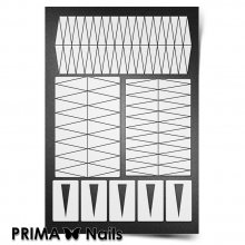 PrimaNails, Трафарет для дизайна ногтей New Size - Клинки