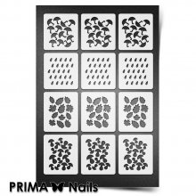PrimaNails, Трафарет для дизайна ногтей New Size - Осенний принт