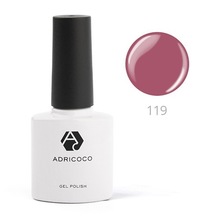 AdriCoco, Цветной гель-лак №119 Розовое вино (8 мл.)