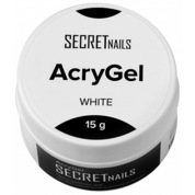 Cosmoprofi, Secret nails AcryGel - Акригель белый «White» (15 g.)